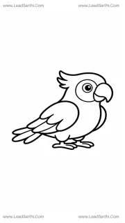 Tropical Parrot Coloring Page | Printable Preschool Activity PDF [2yr - 6 yr] Design Template
