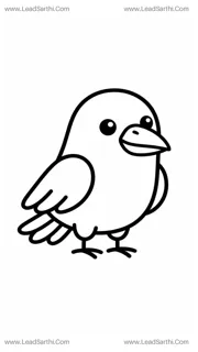 Clever Crow Coloring Page Worksheet | Downloadable Kids PDF Design Template