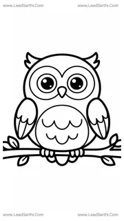 Wise Owl Coloring Page Document | High-Quality Printable PDF Design Template
