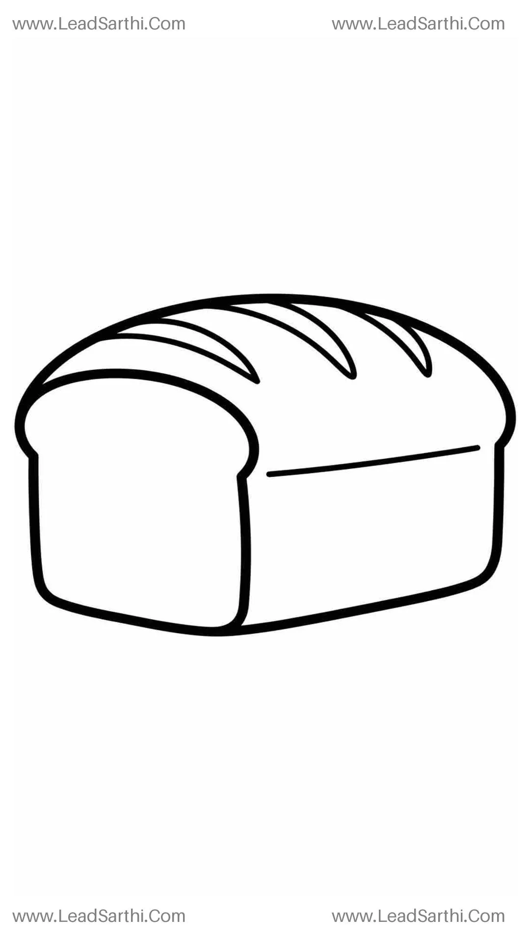 Bakery Fresh Bread Coloring Page | Printable Toddler Activity PDF [2 - 6 Yr] Thumbnail