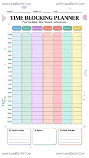 Time Blocking Planner for Busy Professionals – Organize Workdays & Boost Productivity Design Template