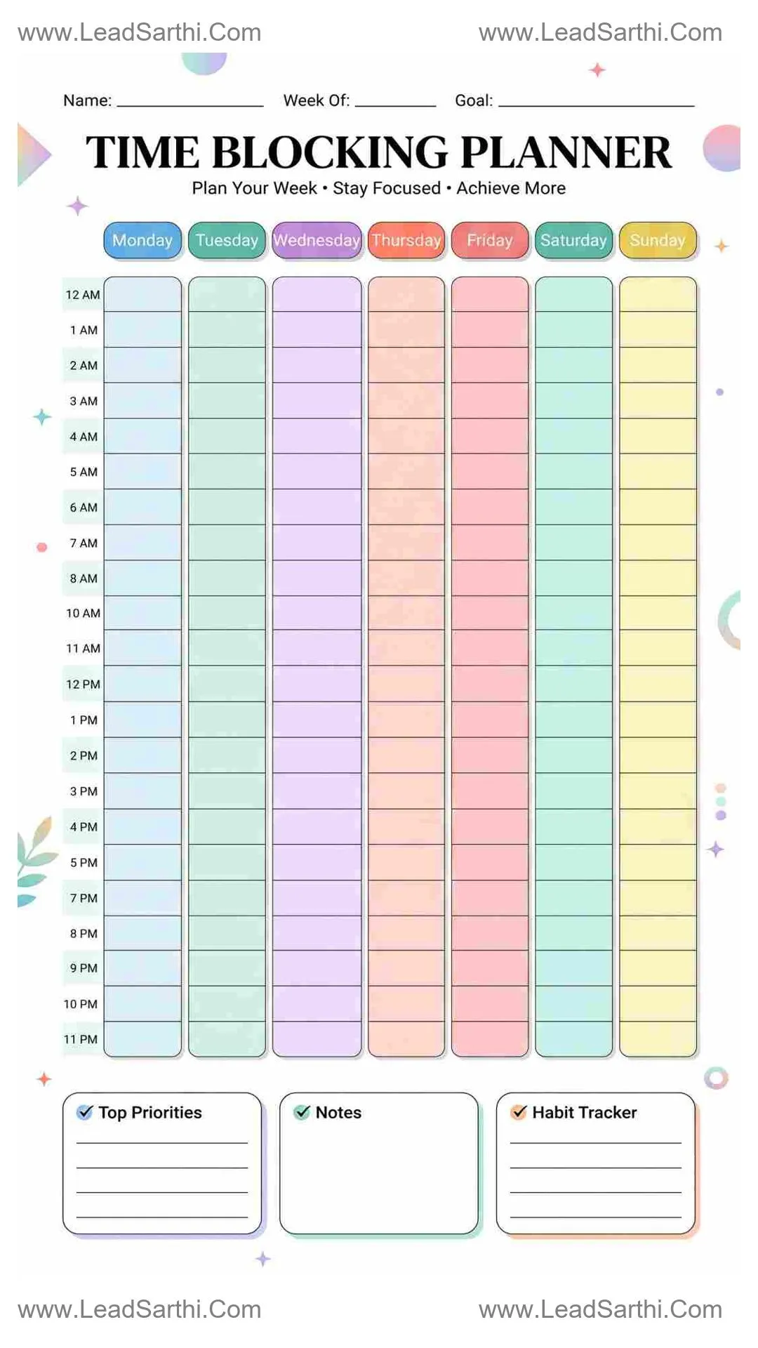 Time Blocking Planner for Busy Professionals – Organize Workdays & Boost Productivity Thumbnail
