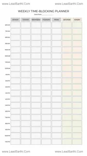 Time Blocking Planner for Busy Parents – Organize Family Schedules & Daily Tasks Design Template