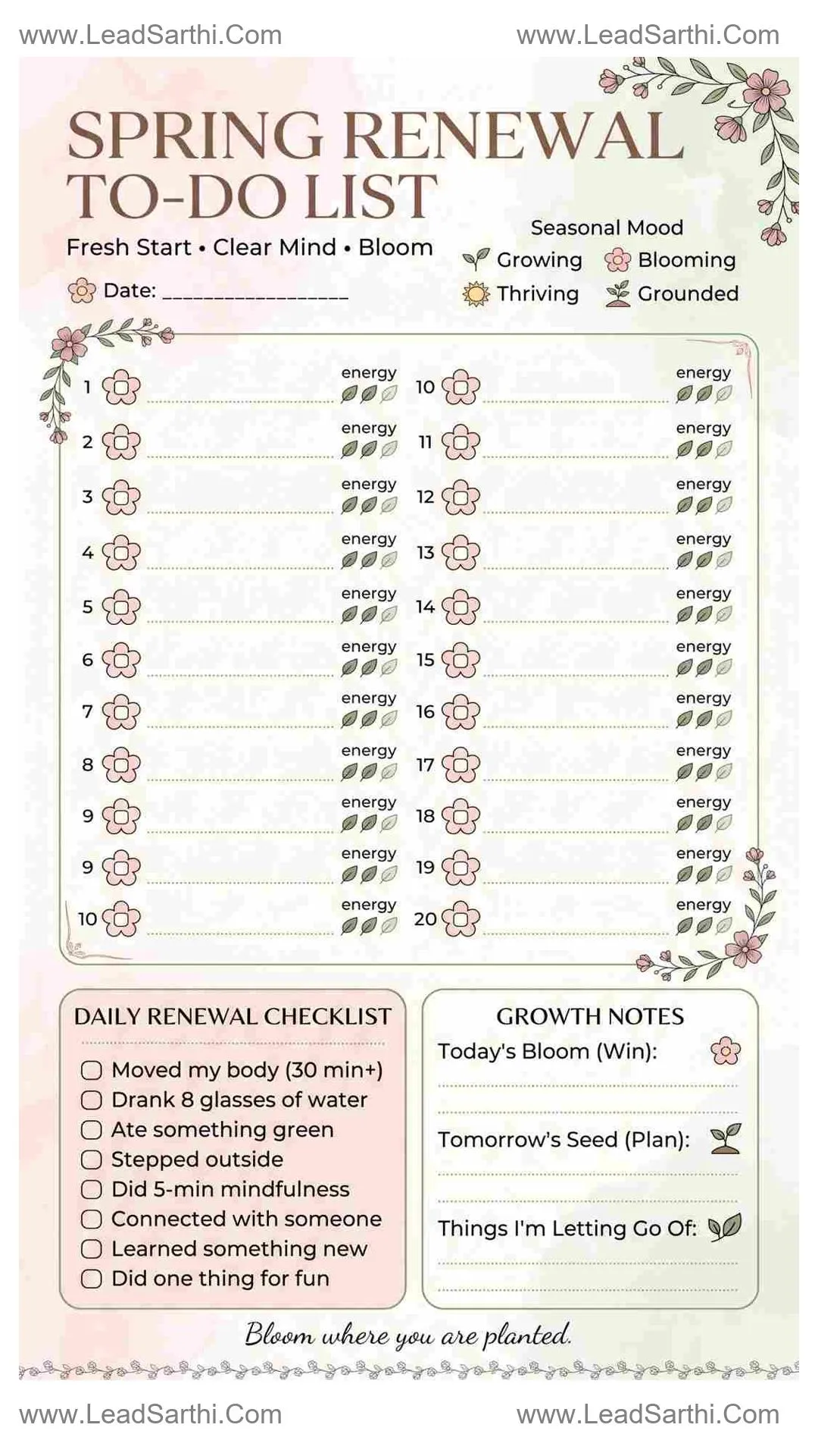 Time Management Personal To Do List PDF Printable for Daily Scheduling Tasks Thumbnail