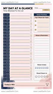 Printable Personal Task List PDF to Plan Daily Goals and Important Activities Design Template