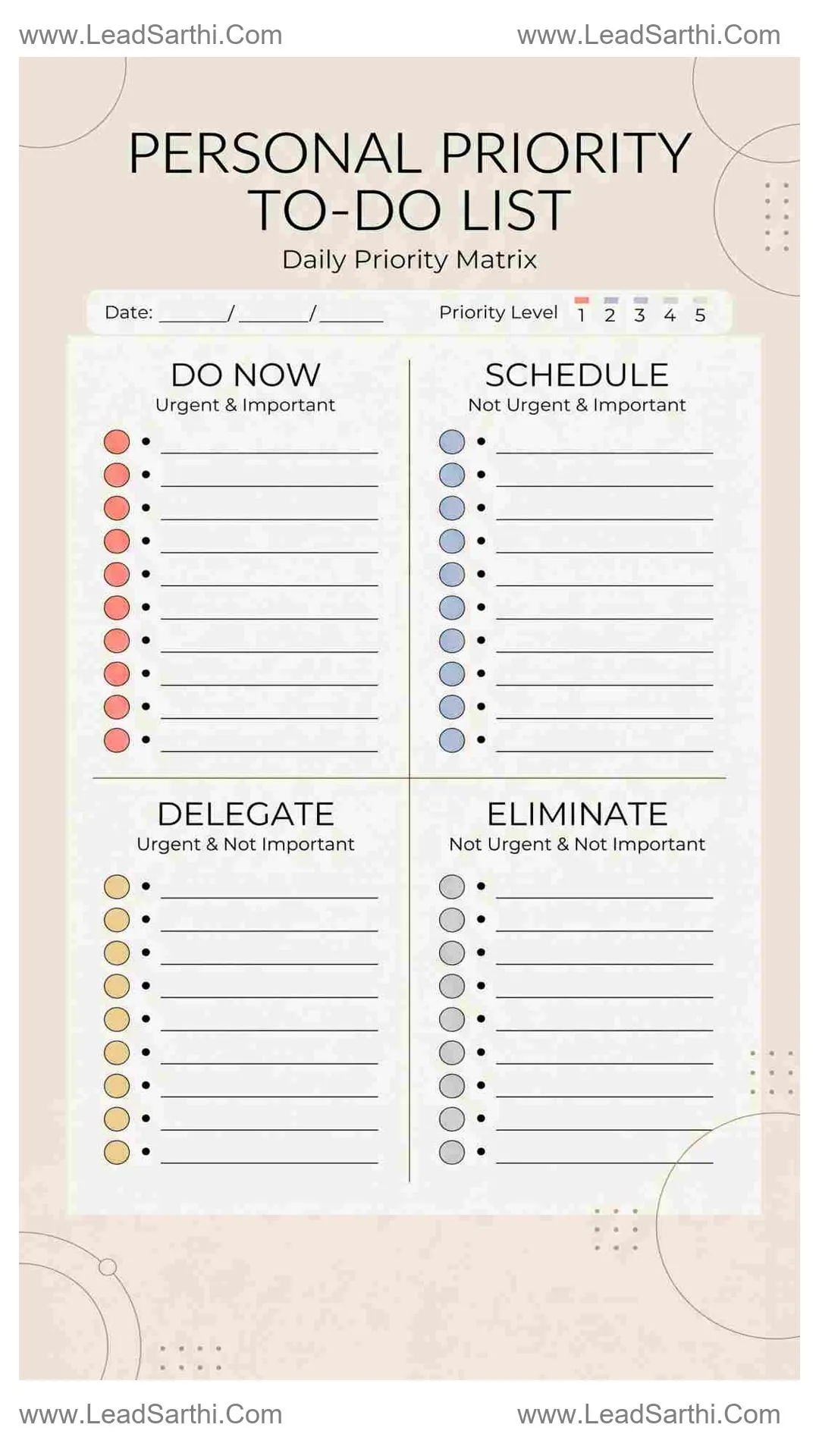 Personal To Do List Printable PDF for Everyday Task Planning and Organization Thumbnail