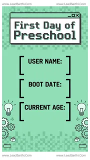 Pixel Coder First Day of Preschool Sign Printable Design Template