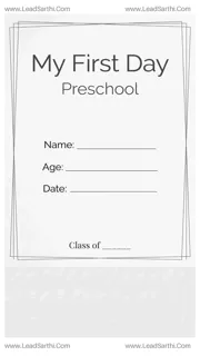Minimalist First Day of Preschool Sign Printable | Clean Fill-in Template Design Template