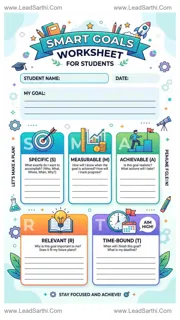 SMART Goals Worksheet for Students: Ace Your Academic Goals Design Template