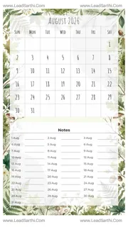 August 2026 Calendar Template 25 Forest Theme 56 Design Template