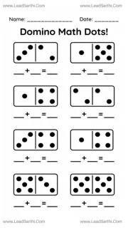 Free Domino Addition Worksheet for Kindergarten - Subitizing PDF Design Template