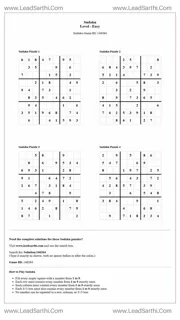 Sudoku Puzzles 4 per Page Easy Level pdf [Game ID: 146264] Design Template
