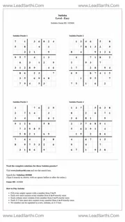 Sudoku Puzzles 4 per Page Easy Level pdf [Game ID: 182868] Design Template