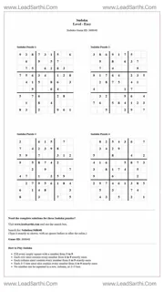 Sudoku Puzzles 4 per Page Easy Level pdf [Game ID: 368648] Design Template
