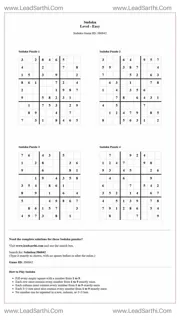 Sudoku Puzzles 4 per Page Easy Level pdf [Game ID: 386842] Design Template