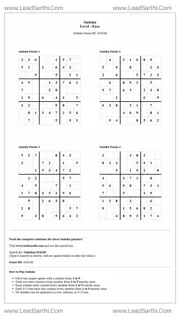 Sudoku Puzzles 4 per Page Easy Level pdf [Game ID: 424248] Design Template