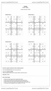 Sudoku Puzzles 4 per Page Easy Level pdf [Game ID: 428486] Design Template
