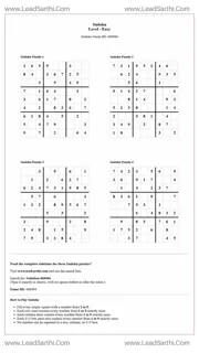 Sudoku Puzzles 4 per Page Easy Level pdf [Game ID: 468484] Design Template