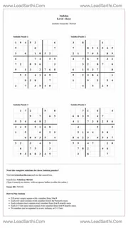 Sudoku Puzzles 4 per Page Easy Level pdf [Game ID: 782426] Design Template