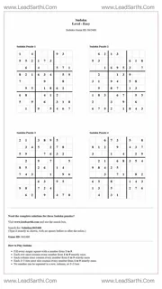 Sudoku Puzzles 4 per Page Easy Level pdf [Game ID: 842468] Design Template