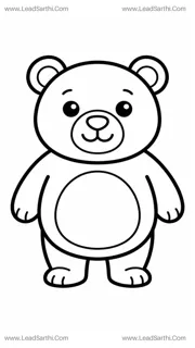 Bear Coloring Page PDF for Toddlers & Preschoolers Design Template