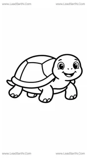 Slow & Steady Turtle Coloring Page | Printable Kids PDF Layout Design Template