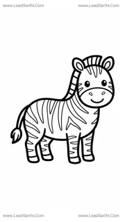Striking Savanna Zebra Coloring Page | High-Quality Printable PDF Design Template