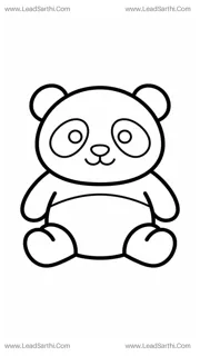 Cute Panda Coloring Page Document | Printable PDF for Kids Design Template