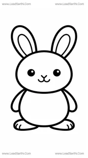 Hop Along Rabbit Coloring Page | Printable Activity PDF for Kids suitable for 2yr old to 6 yr old Design Template