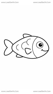 Under the Sea Fish Printable PDF | Toddler Coloring Worksheet [2yr - 6yr] Design Template