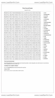 Printable word search puzzle for adults 40 (Puzzle id: 124264) Design Template