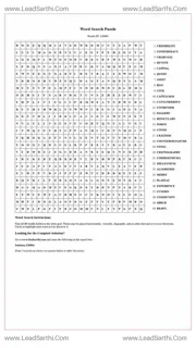 Printable word search puzzle for adults 54 (Puzzle id: 126864) Design Template