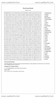 Printable word search puzzle for adults 353 (Puzzle id: 142482) Design Template