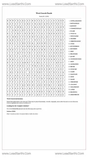 Printable word search puzzle for adults 470 (Puzzle id: 142626) Design Template