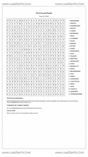 Printable word search puzzle for adults 224 (Puzzle id: 146282) Design Template