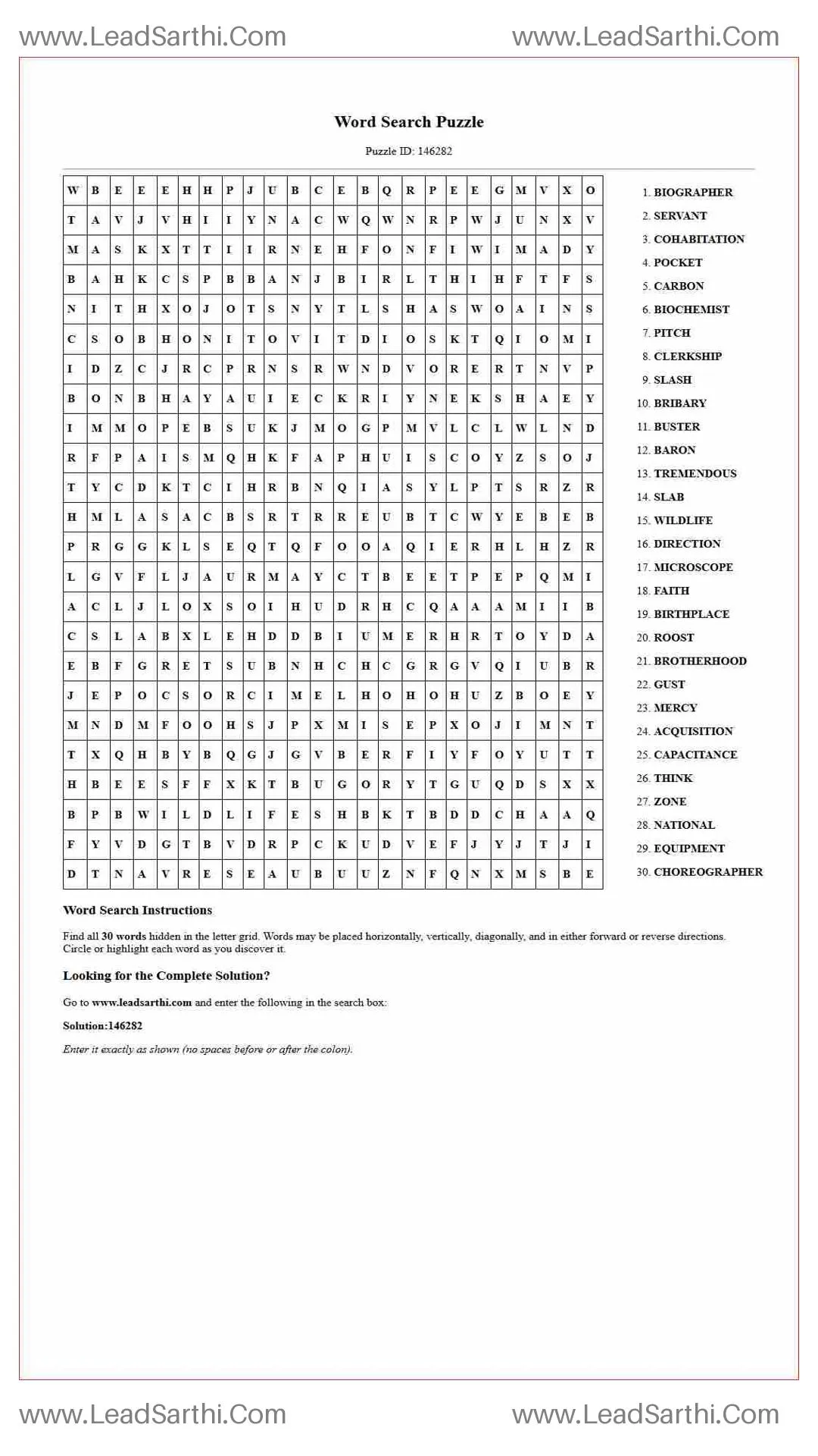 Printable word search puzzle for adults 224 (Puzzle id: 146282) Thumbnail