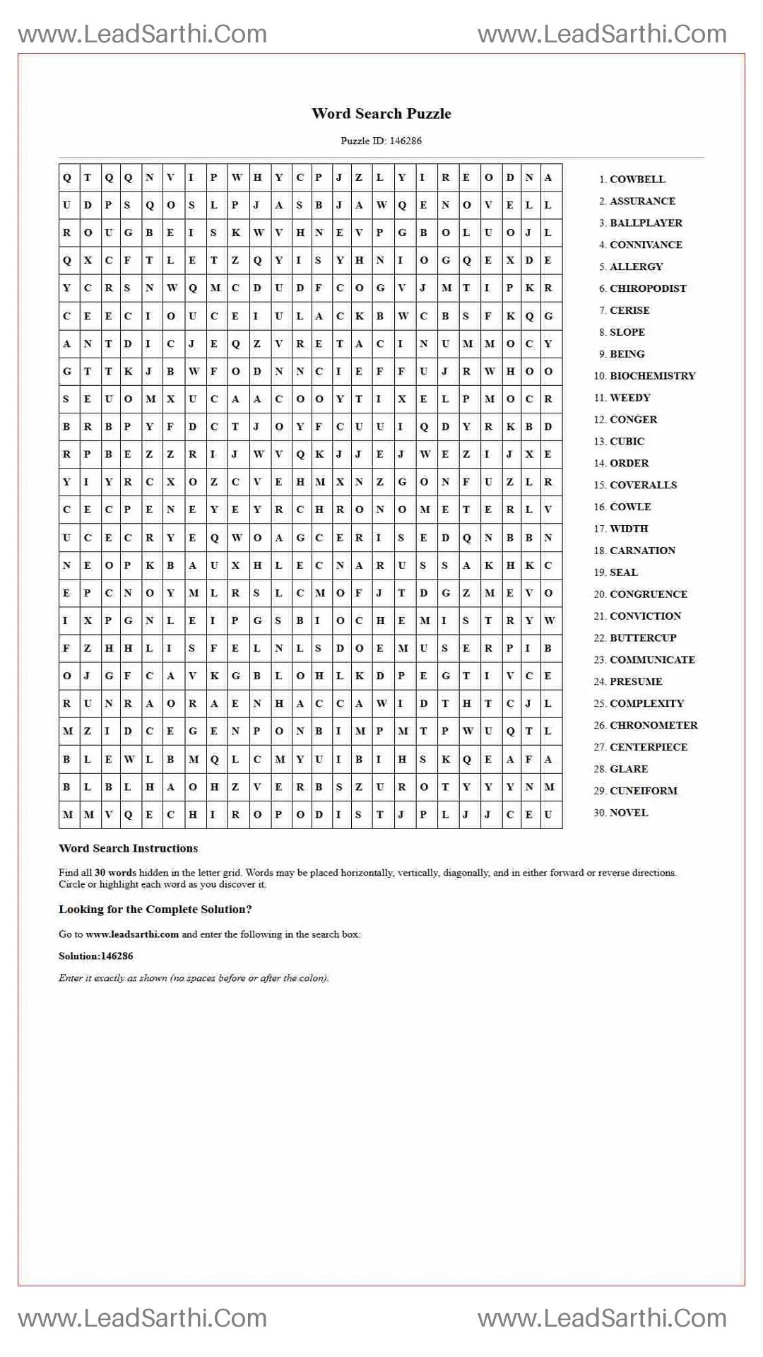 Printable word search puzzle for adults 441 (Puzzle id: 146286) Thumbnail