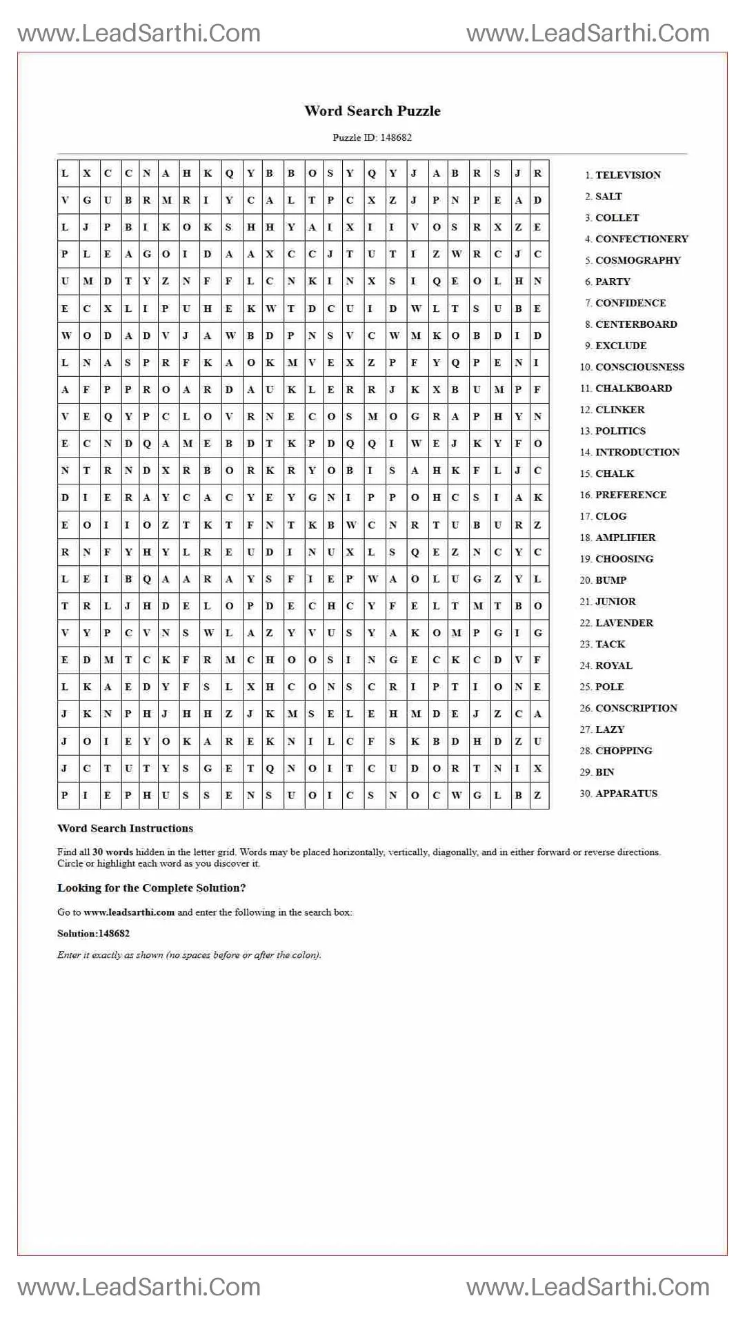 Printable word search puzzle for adults 115 (Puzzle id: 148682) Thumbnail