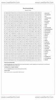 Printable word search puzzle for adults 177 (Puzzle id: 162428) Design Template