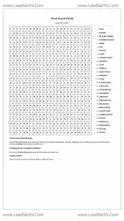 Printable word search puzzle for adults 58 (Puzzle id: 164284) Design Template