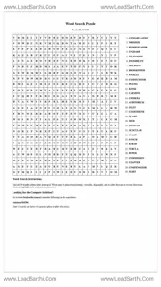 Printable word search puzzle for adults 304 (Puzzle id: 184286) Design Template