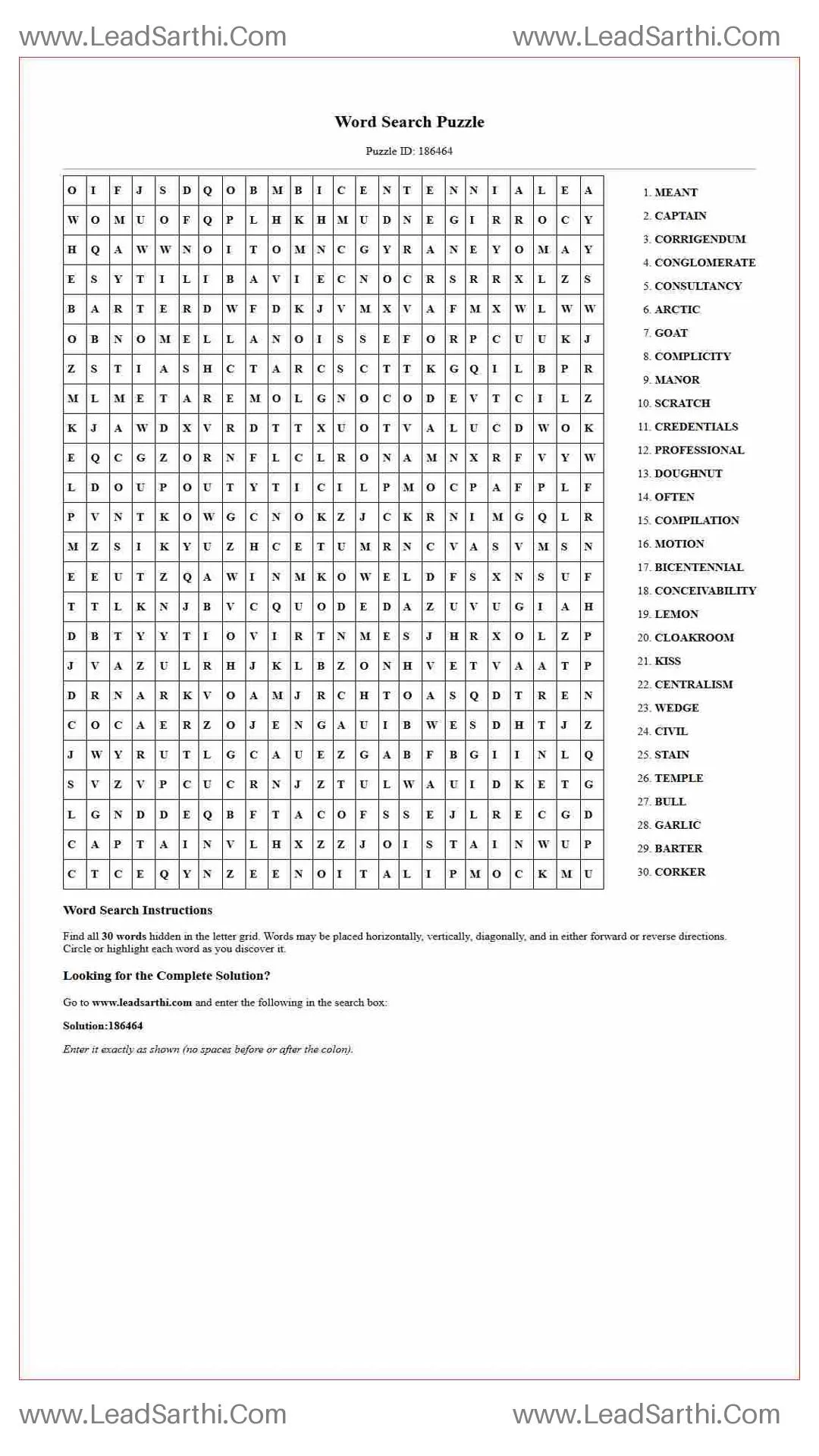 Printable word search puzzle for adults 274 (Puzzle id: 186464) Thumbnail