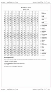 Printable word search puzzle for adults 121 (Puzzle id: 242828) Design Template