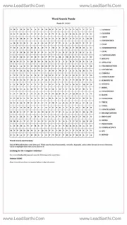 Printable word search puzzle for adults 436 (Puzzle id: 242842) Design Template