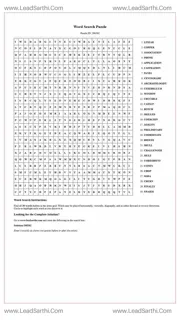 Printable word search puzzle for adults 57 (Puzzle id: 268262) Design Template