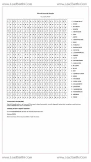 Printable word search puzzle for adults 154 (Puzzle id: 268264) Design Template
