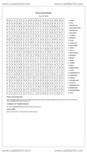 Printable word search puzzle for adults 469 (Puzzle id: 268286) Design Template