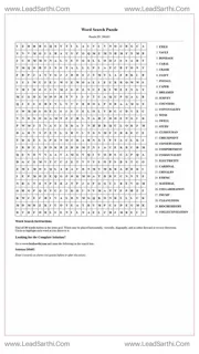Printable word search puzzle for adults 47 (Puzzle id: 268482) Design Template