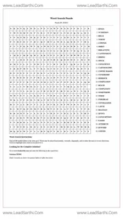 Printable word search puzzle for adults 257 (Puzzle id: 282842) Design Template