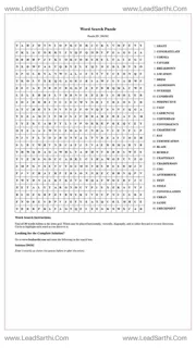 Printable word search puzzle for adults 214 (Puzzle id: 286262) Design Template